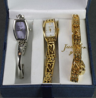 A lady's gilt cased Sekonda wristwatch, a spare bracelet, 1 other wristwatch 