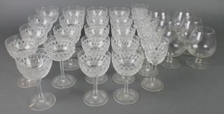 A quantity of Edwardian cut crystal drinking glasses