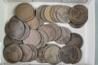 A quantity of Victorian and later pennies