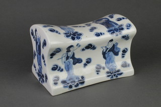 A 20th Century Chinese blue and white pillow 