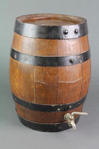 A coopered barrel marked Dry Sherry Stowells of Chelsea 14" 