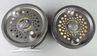A Leeda Magnum 200D salmon fly fishing reel and spare spool 