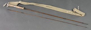 A vintage James Aspindale Dovedale split cane fly rod complete with sleeve 