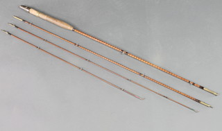 A vintage Army & Navy Stores Co-Operative Society 3 section fly fishing rod with spare tip 