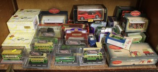 7 Corgi original Omnibus Company model buses, a Corgi Vintage Glory of Steam set - Garrett and various other models 