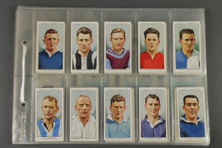 Cigarette cards, Ogdens - Football Club captains, a set of 50 - missing no.37, together with a set of 10 Wills and 20 Geoffrey Phillips Sports cigarettes