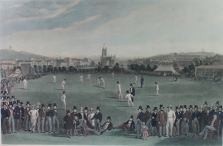 William Drummond & Charles J Basebe, engraving "The Cricket Match Between Sussex and Kent at Brighton" 23" x 35 1/2" 