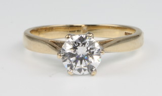 A 9ct gold gem set ring, size K