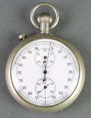 A metal cased stop watch, stamped 6.G.P.O.