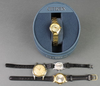 A lady's Citizen Quartz boxed wristwatch and 3 others