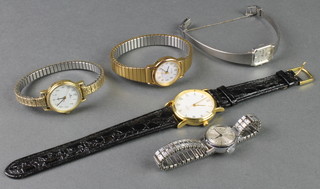 A lady's chromium cased Avia wristwatch and minor wristwatches 