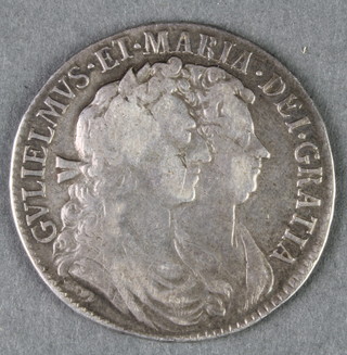 A William and Mary half crown 1689
