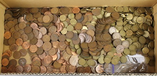 A quantity of pre decimal copper coins