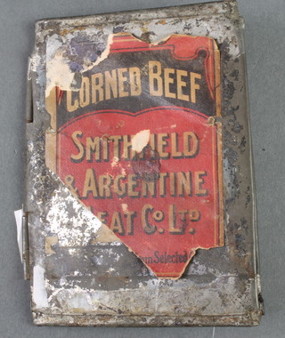 A First World War trench art poetry book, made from corned beef tins, Greetings Christmas 1917