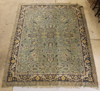 A turquoise ground Persian style carpet 134" x 107" 