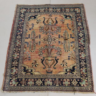 A Persian pink ground Lilian rug 79" x 61 1/2" 