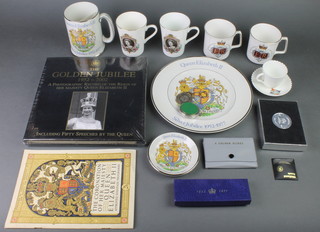 A collection of modern commemorative china