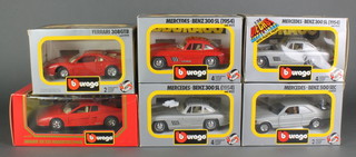 Various Burago model cars