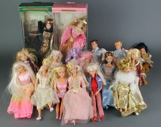 A Barbie Princess of Ireland doll, boxed, a Barbie Princess of England boxed, 12 female dolls and 2 male dolls 