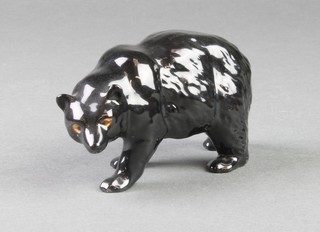 A rare Beswick black walking bear from the Wild Animal Series designed by Arthur Gredington, no. 1313 4" 