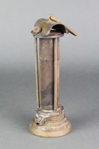 A miner's Davy lamp 