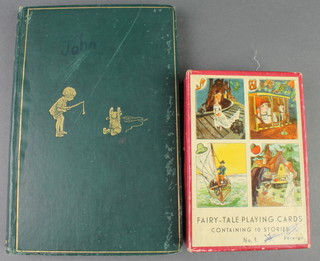A A Milne, 1 volume "Winnie The Pooh" published by Methuen & Co. frontispiece written on, together with a set of Fairytale playing cards no.1