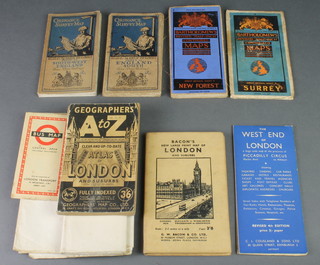3 Second World War revision Ordnance Survey maps 1940, sheet 26 and 2 x sheet 113,  a London transport bus map April 1952 and other maps 