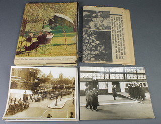 6 black and white press stills of the state funeral of Winston Churchill together with various magazines