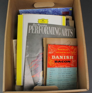 A collection of various theatre programmes