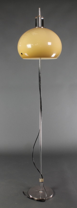 A Harvey Guzzini R4504 plastic and chromium plated 20th Century designer standard lamp 