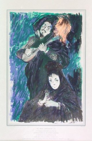Charles Mosley, lithograph, "Don Giovanni" 21 1/2" x 14 1/2" 