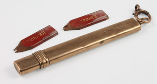 A 9ct gold pencil holder, 7 grams 