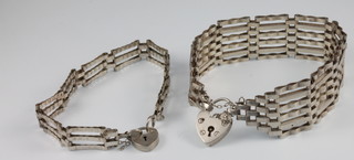 2 silver bracelets 