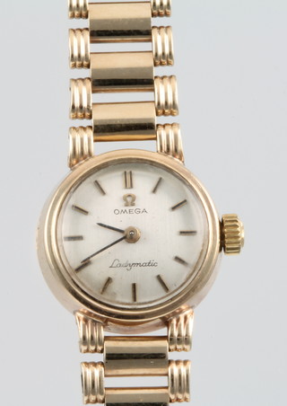 A lady's 9ct gold Omega Ladymatic wristwatch 