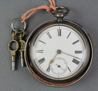 A gentleman's silver cased pocket watch 