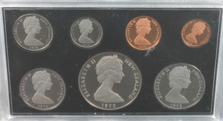 A 1972 New Zealand proof coin set and a 1978 ditto 