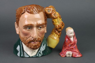 A Royal Doulton figure - This Little Pig HN1793 4" together with a Royal Doulton character jug - Vincent Van Gogh D7151 7" 