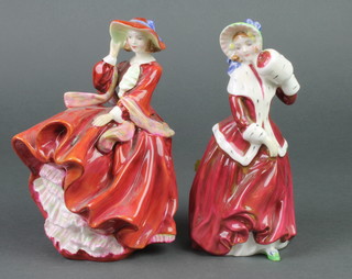 Two Royal Doulton figures - Christmas Morn HN1992 7" and Top O'The Hill HN1834 7" 