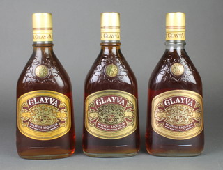 Three 1 litre bottles of Glayva Scots liqueur