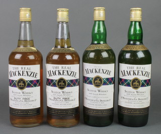 Four 1 litre bottles of The Real Mackenzie Scots whisky  