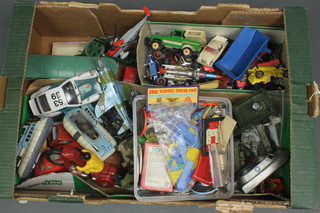 A collection of various toy cars etc 