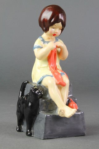 A Royal Worcester Figure Saturday's Child Works Hard For A Living 5"