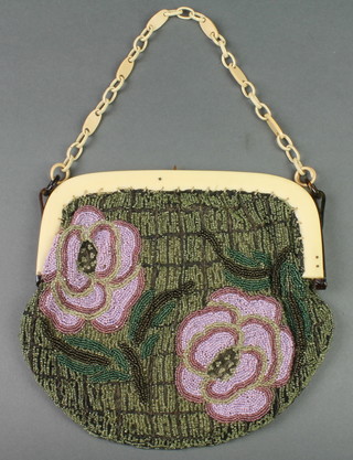 A lady's bead work bag 