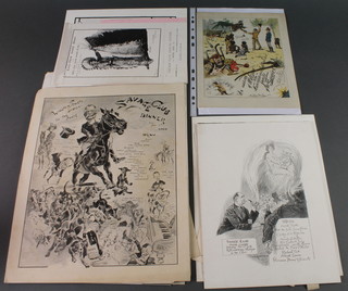 A collection of 19th/20th Century Savage Club illustrated menus including Dudley Hardy, Tom Browne, W D Almond and others 