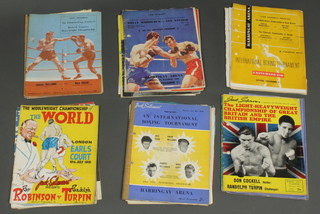 A quantity of 20th Century boxing match programmes