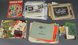 A box of various football ephemera and programmes including Manchester Utd publications