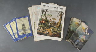 A collection of 1950's and 60's show jumping programmes and a collection of Horse and Hounds 