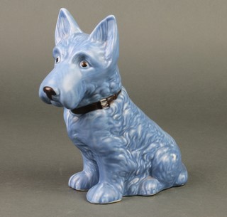 A Sylvac blue seated terrier 1207 8" 