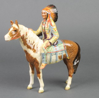 A Beswick figure of a native American Indian on horseback 9" 