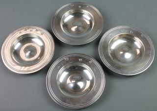 4 silver Armada dishes 1976/77/80/81, 180 grams